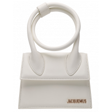 Брендовая женская сумка Jacquemus Le Chiquito Noeud Bag White - #art0309 - 99006