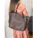 Брендовая женская сумка Louis Vuitton Neverfull MM Tote Bag in Damier Ebene Canvas Brown