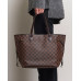 Брендовая женская сумка Louis Vuitton Neverfull MM Tote Bag in Damier Ebene Canvas Brown