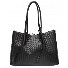 Брендовая женская сумка Bottega Veneta Medium Pinacoteca Black - 991046