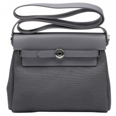 Брендовая женская сумка Hermes Herbag Zip 20 Grey - 991056