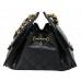 Брендовая женская сумка Chanel 25 Micro Handbag in Grained Calfskin Black/Gold