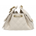Брендовая женская сумка Chanel 25 Micro Handbag in Grained Calfskin White/Gold