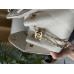 Брендовая женская сумка Chanel 25 Micro Handbag in Grained Calfskin White/Gold
