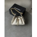 Брендовая женская сумка Chanel 25 Micro Handbag in Grained Calfskin White/Gold