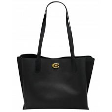 Брендовая женская сумка Coach Willow Tote 34 in Leather Black - 991066