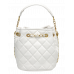 Брендовая женская сумка Chanel Button Bucket Crossbody Bag Lambskin White