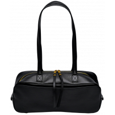 Брендовая женская сумка Balenciaga Carrie Bowling Bag Small in Black Calfskin - 991078