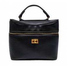 Брендовая женская сумка Balenciaga Rodeo Vanity Bag in Black Smooth Calfskin/Gold Hardware - 991102