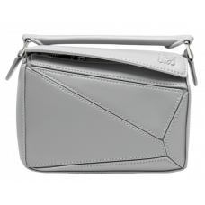 Брендовая женская сумка Loewe Mini Puzzle Edge Bag Grey - 991143