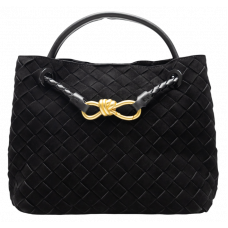 Брендовая женская сумка Bottega Veneta Small Andiamo Suede Bag Black - 991267 Брендовая женская сумка Bottega Veneta Small Andiamo Suede Bag Black - 991267