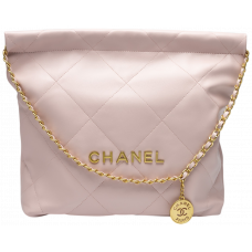 Брендовая женская сумка Chanel 22 Small Hobo Bag Pink/Gold - 3926-gi - 28864-valery - C639 - 991309