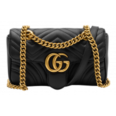 Брендовая женская сумка Gucci Marmont Mini Shoulder Bag Black - 99160