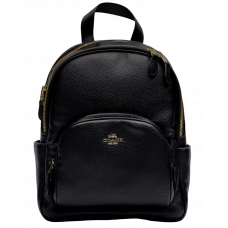 Брендовый женский рюкзак Coach Mini Court Black Pebbled Leather Shoulder Backpack Bag - 99200