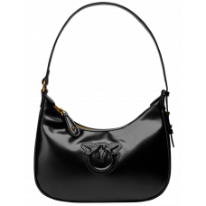 Брендовая женская сумка Pinko Half Moon Bag Simply Black | Cтильная и компактная shoulder bag - 99302