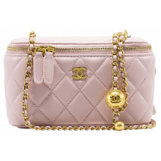 Брендовая женская сумка Chanel Small Classic Pearl Crush Vanity Bag in Pink - A0261 - Accessbagg