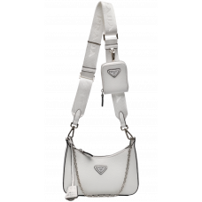 Брендовая женская сумка Prada Re-Edition 2005 Saffiano Leather Bag White - 99410