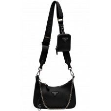 Брендовая женская сумка Prada Re-Edition 2005 Saffiano Leather Bag Black - 99411