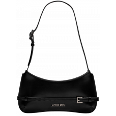 Брендовая женская сумка Jacquemus Le Bisou Ceinture Leather Black | Стильная и компактная shoulder bag - 99424