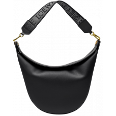 Брендовая женская сумка Loewe Luna Leather Shoulder Bag Black | Стильная и вместительная, из натуральной кожи 99455