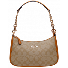 Брендовая женская сумка Coach Teri In Signature Canvas Caramel - 99495