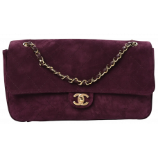 Брендовая женская сумка Chanel Maxi Small Flap Suede Bag Wine - 99510wine Брендовая женская сумка Chanel Maxi Small Flap Suede Bag Wine - 99510wine