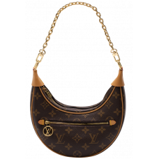 Брендовая женская сумка Louis Vuitton Loop Handbag Monogram Brown in Coated Canvas with Gold | Cтильная и практичная, из натуральной кожи 99583