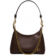 Брендовая женская сумка Coach Juliet Shoulder Bag Brown Smooth Leather | Cтильная и компактная, из натуральной кожи 99653