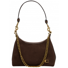 Брендовая женская сумка Coach Juliet Shoulder Bag Brown Suede - 99654