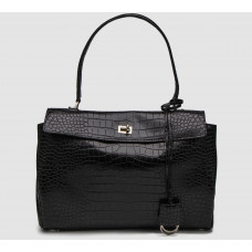Брендовая женская сумка Balenciaga Rodeo Large Crocodile Embossed Black/Silver | Стильная и вместительная, из натуральной кожи 99792