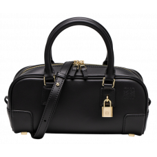 Брендовая женская сумка Loewe Amazona 23 Cropped Bag in Nappa Calfskin Black | Компактная и стильная, из натуральной кожи 99800