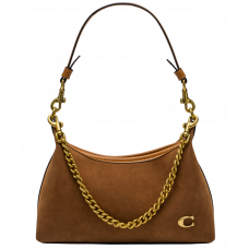Брендовая женская сумка Coach Juliet Shoulder Bag Honey Brown Suede - 99835