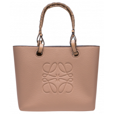 Брендовая женская сумка Loewe Anagram Leather Tote Bag Beige | Вместительный шоппер из натуральной кожи 99950