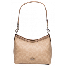Брендовая женская сумка Coach Laurel Small Shoulder Bag In Signature Canvas | Cтильная и компактная, из натуральной кожи - 99968