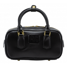 Брендовая женская сумка Miu Miu Arcadie Leather Top-handle Bag Black - M479 - A0030