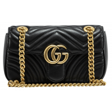 Брендовая женская сумка Gucci Marmont Small Shoulder Bag Black - A0090 - 99160 Брендовая женская сумка Gucci Marmont Small Shoulder Bag Black - A0090 - 99160