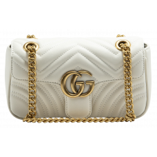 Брендовая женская сумка Gucci Marmont Small Shoulder Bag White - A0091 - 99337 Брендовая женская сумка Gucci Marmont Small Shoulder Bag White - A0091 - 99337