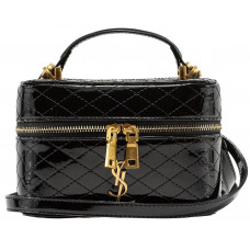 Брендовая женская сумка Saint Laurent Gaby Vanity Bag in Lacquered Leather Black - 99643 - pr7012 - A0146 Брендовая женская сумка Saint Laurent Gaby Vanity Bag in Lacquered Leather Black - 99643 - pr7012 - A0146
