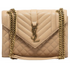 Брендовая женская сумка Saint Laurent Envelope Medium Beige/Gold - Y193 - 92175 - A0211 Брендовая женская сумка Saint Laurent Envelope Medium Beige/Gold - Y193 - 92175 - A0211