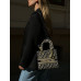 Брендовая женская сумка Dior Medium Lady D-Lite Bag Oblique Embroidery Blue