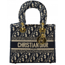 Брендовая женская сумка Dior Medium Lady D-Lite Bag Oblique Embroidery Blue - 99164 - valery - A0289 Брендовая женская сумка Dior Medium Lady D-Lite Bag Oblique Embroidery Blue - 99164 - valery - A0289