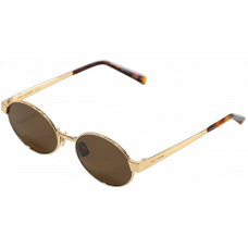 Женские солнцезащитные очки Saint Laurent SL 692 Oval Sunglasses Brown/Gold - A0334 Женские солнцезащитные очки Saint Laurent SL 692 Oval Sunglasses Brown/Gold - A0334