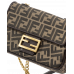 Брендовая женская сумка Fendi Baguette Bag in Brown FF Jacquard