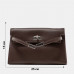 Брендовая женская сумка Hermes Kelly Pochette Mini Handbag Chocolate/Silver