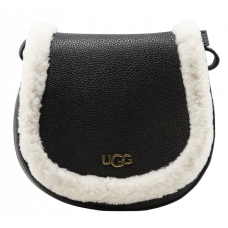 Брендовая женская сумка UGG Heritage Crossbody Bag in Black Leather - A0374