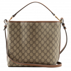 Брендовая женская сумка Gucci GG Emblem Medium Bucket Bag Brown - A0411 Брендовая женская сумка Gucci GG Emblem Medium Bucket Bag Brown - A0411