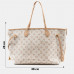 Брендовая женская сумка Louis Vuitton Neverfull MM Tote Bag in Damier Azur Canvas Dune Hazelnut