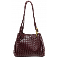 Брендовая женская сумка Bottega Veneta Small Parachute Bag in Sapele Intrecciato Leather - A0447