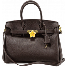 Брендовая женская сумка Hermes Birkin 30 in Dark Brown Leather/Gold Hardware - A0489 Брендовая женская сумка Hermes Birkin 30 in Dark Brown Leather/Gold Hardware - A0489