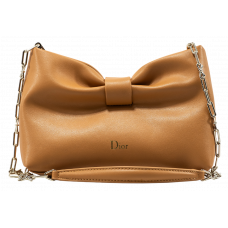 Брендовая женская сумка Dior Bow Small Bag Caramel - A0504